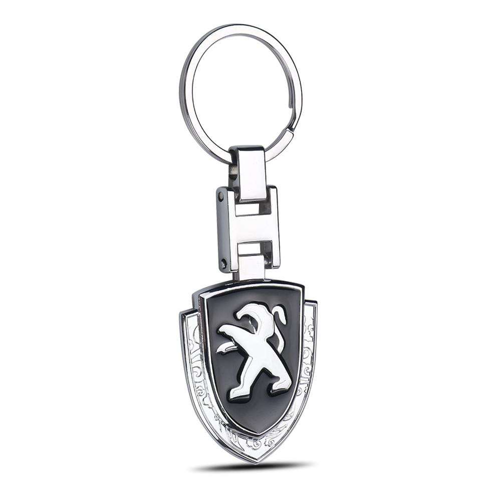 2026 Forró Autómatrica Bőr Fém Autó Logó Kulcstartó Zsinór Kulcstartó Csattal Kiegészítők PEUGEOT 206 208 3008 308 207 508 10-hez