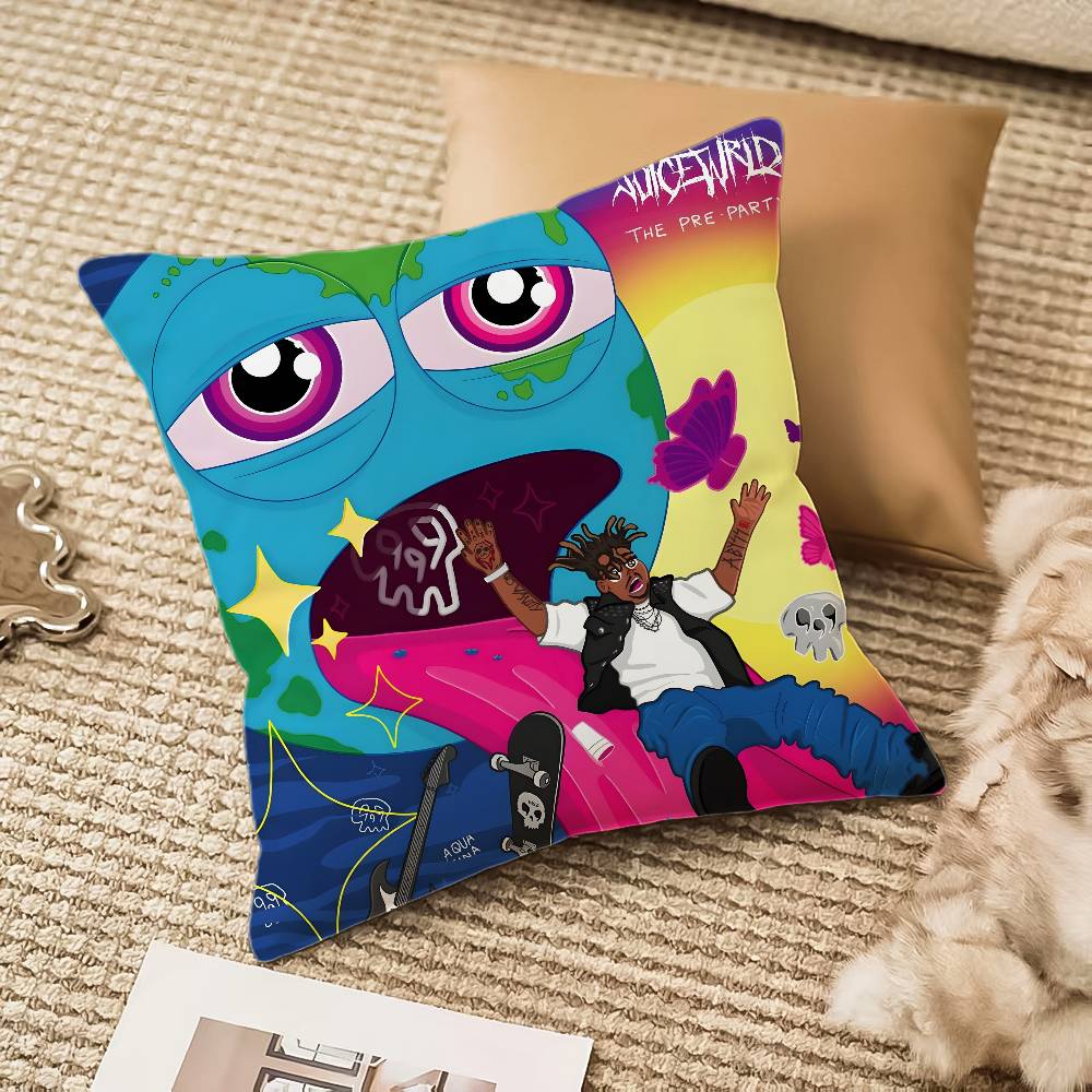 Sänger J-Juice WRLD-MT The Party Never Ends Kissenbezug Komfort Sofa Bett Seidig elegant Verdeckter Reißverschluss Dekorative Kissenhülle