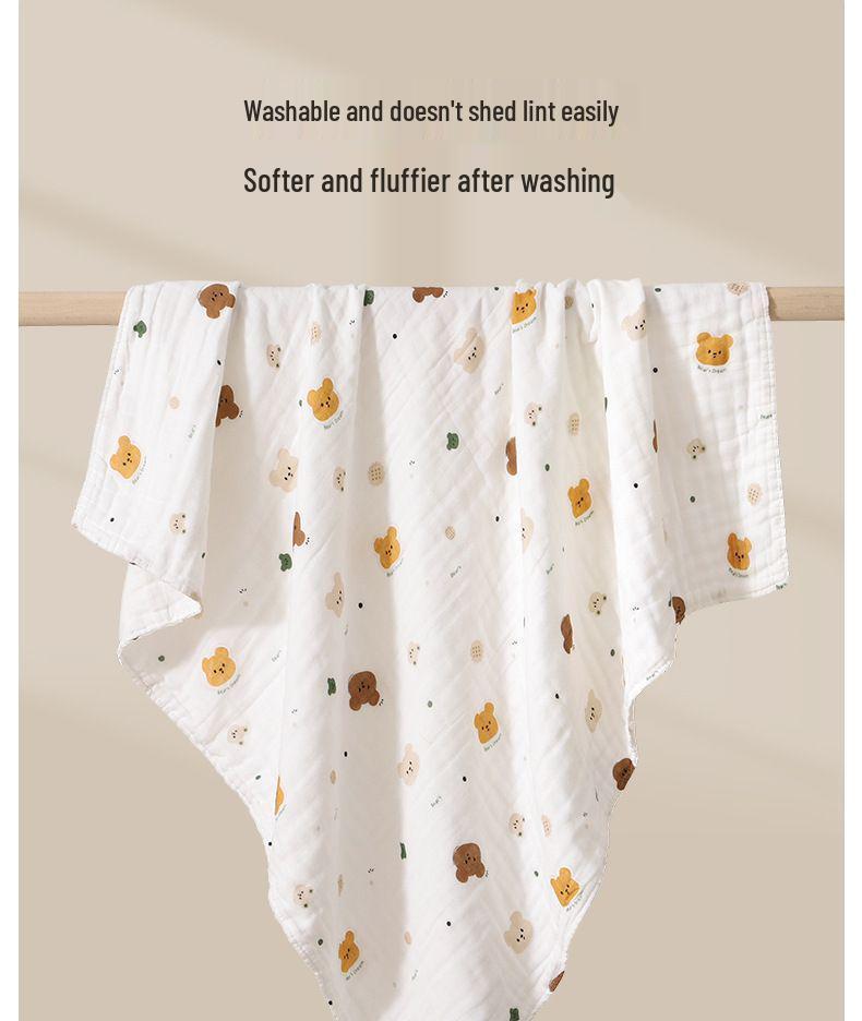 Superweiches sechslagiges Baumwoll-Babybadetuch & Puckdecke