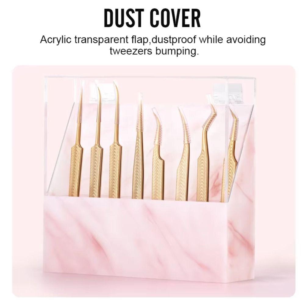 8 Holes Eyelash Extension Tweezers Rack Acrylic Tweezers Display Stand  Eyelash Display