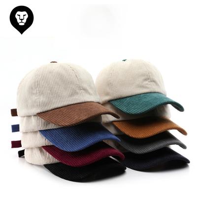 Hat Women's Autumn and Winter Solid Color Light Board Corduroy Color Matching Cap Outdoor Men's Travel Sunscreen Shade Baseball Cap