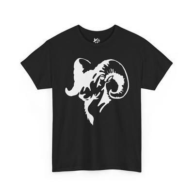 Ram Skull T-Shirt and Kids Tshirt | Stylized Goat Horn Graphic Tee