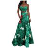 Zweiteiliges Damenmode Sexy Sommer Hosenträger Bedrucktes Langes Kleid