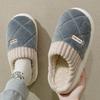 Baumwollpantoffeln für Damen und Herren, Herbst und Winter, Indoor Zuhause, Weiche Sohle, Rutschfest, Haushaltliche Wärme, Plüsch, Paar Baumwollpantoffeln