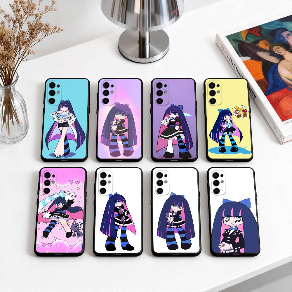 Gothic girl A-Anarchy S-Stocking Phone Case Black Silicone Soft For Samsung S25,S24,S21,S22,S23,S30,Ultra,S20,Plus,Fe,Lite