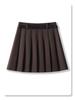 Women's Khaki High-Waisted A-Line Pleated Midi Skirt - 2024 Autumn/Winter Collection