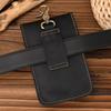 Crazy Horse Leather Mobile Phone Bag Phone Pouch Wear On Belt Fanny Pack 6.7 "leather Mobile Phone Wasit Pack Men Male Belt Bag