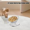 Cat Raised Food Bowl Metal Kitten Food Container Pet Feeding Accessories Large Lifted Cat Bowl with Stable Base for Indoor Use
