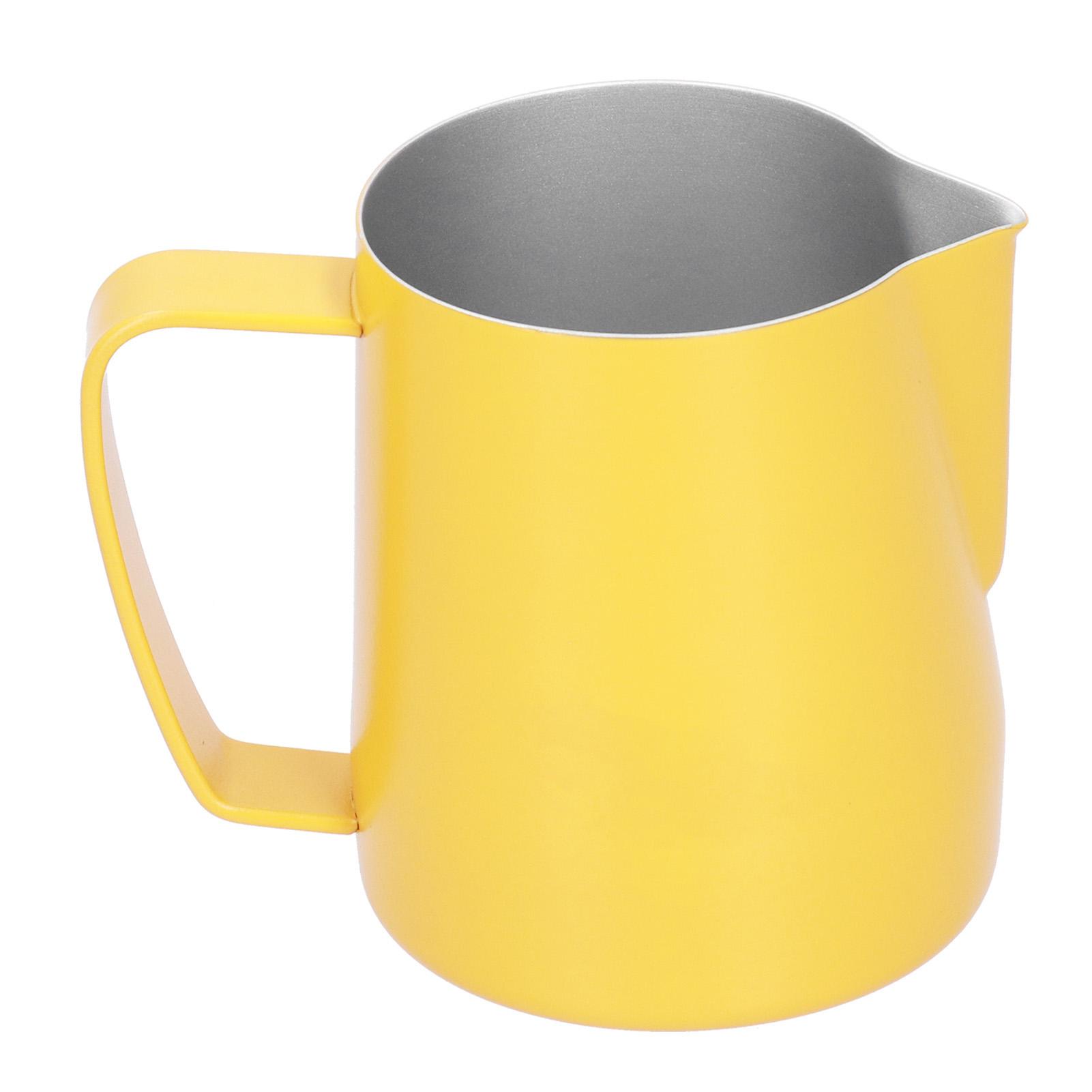 Outsideworld Yellow Coffee Frothing Cup Stainless Steel Milk Frothing Pitcher For Latte Art Coffee Shop Restaurant