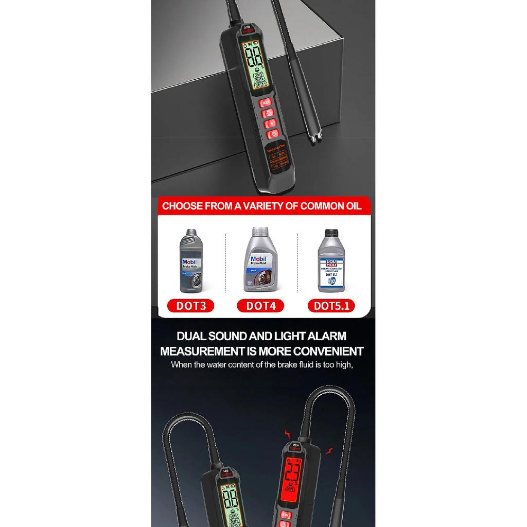Auto Car Brake Fluid Liquid Tester Pen With 5 LED Car Auto Vehicle Tools Diagnostic Tools Mini Brake Fluid Tester For DOT3/DOT4