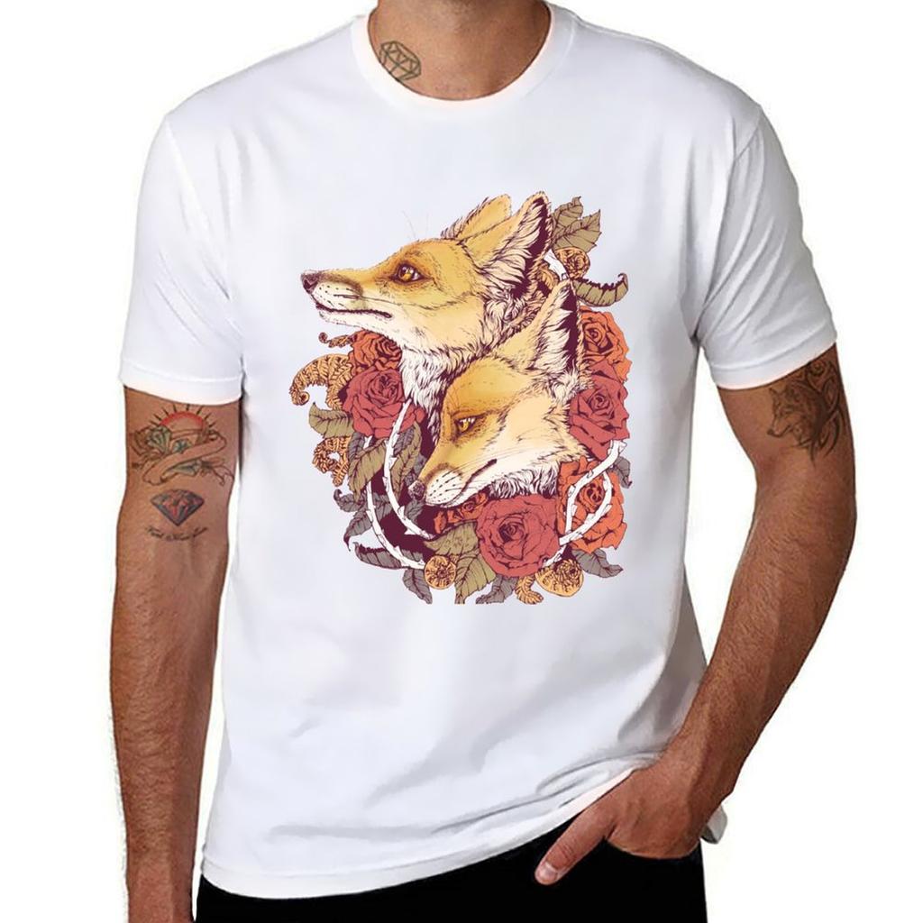 Red Fox Bloom Tshirt Breathable Travel Tshirt