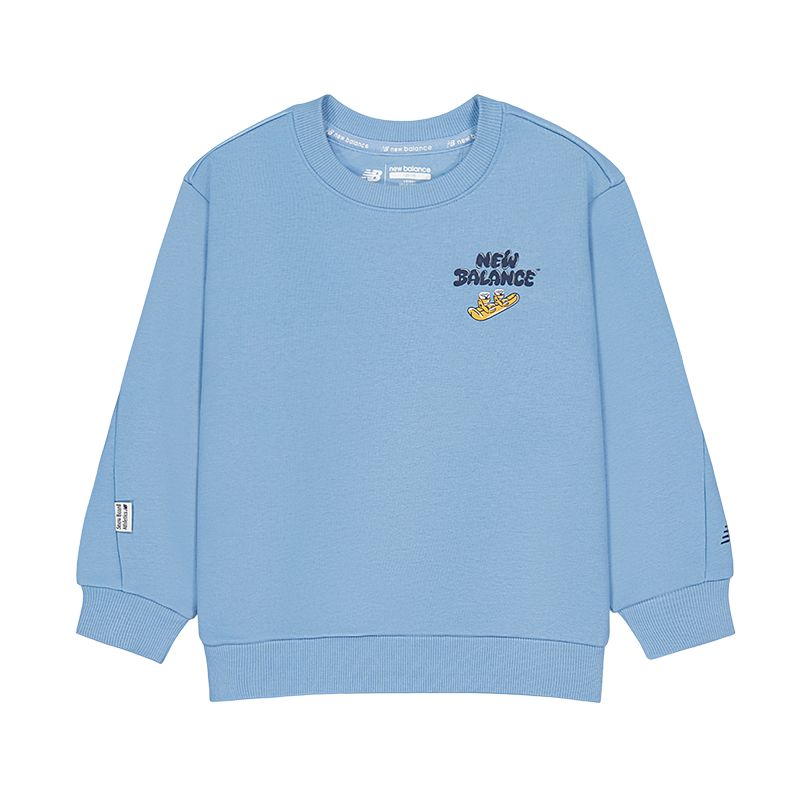 New Balance Kids Sweatshirts Crew Neck Moderate 7ZF42043-BL 110