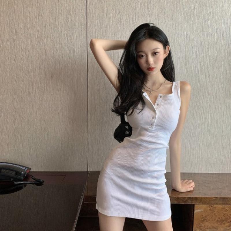 Hot Girl Pure and Sexy Suspender Dress for Women In Summer New Scheming Women's Inner Wear Sexy Hip Vest Skirt
