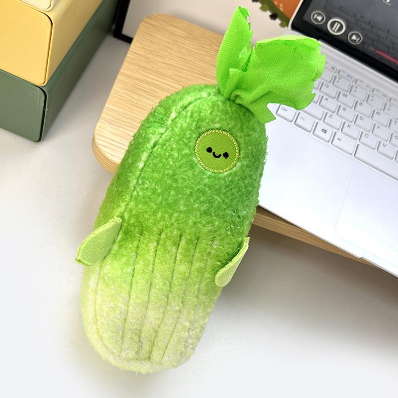 Niedliches Cartoon Plüsch Gemüse Obst Federmäppchen Niedliche Banane Brokkoli Knoblauch Plüsch Multifunktional Große Kapazität Schreibwarentasche