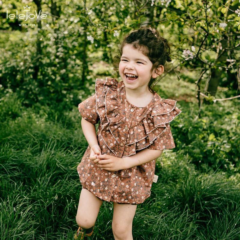LELE JOVE Tencel Nordic Floral Lightweight Cool Shorts