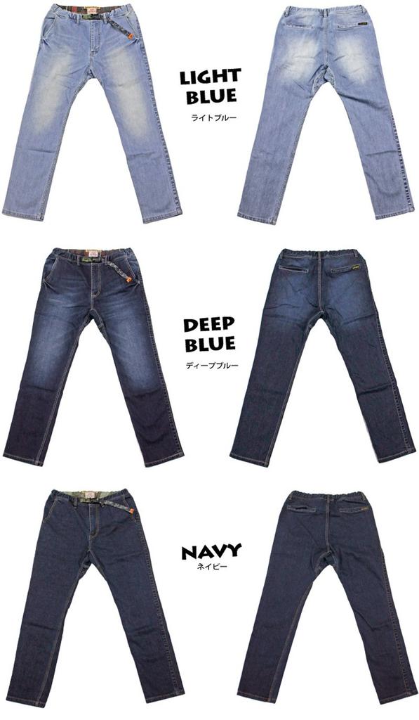 Cliff Mayer Denim Narrow Pants 1424008 (L, 3: Navy)