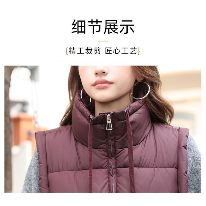 Women S Korean Style Down Cotton Padded Vest Short Warm Casual Outerwear