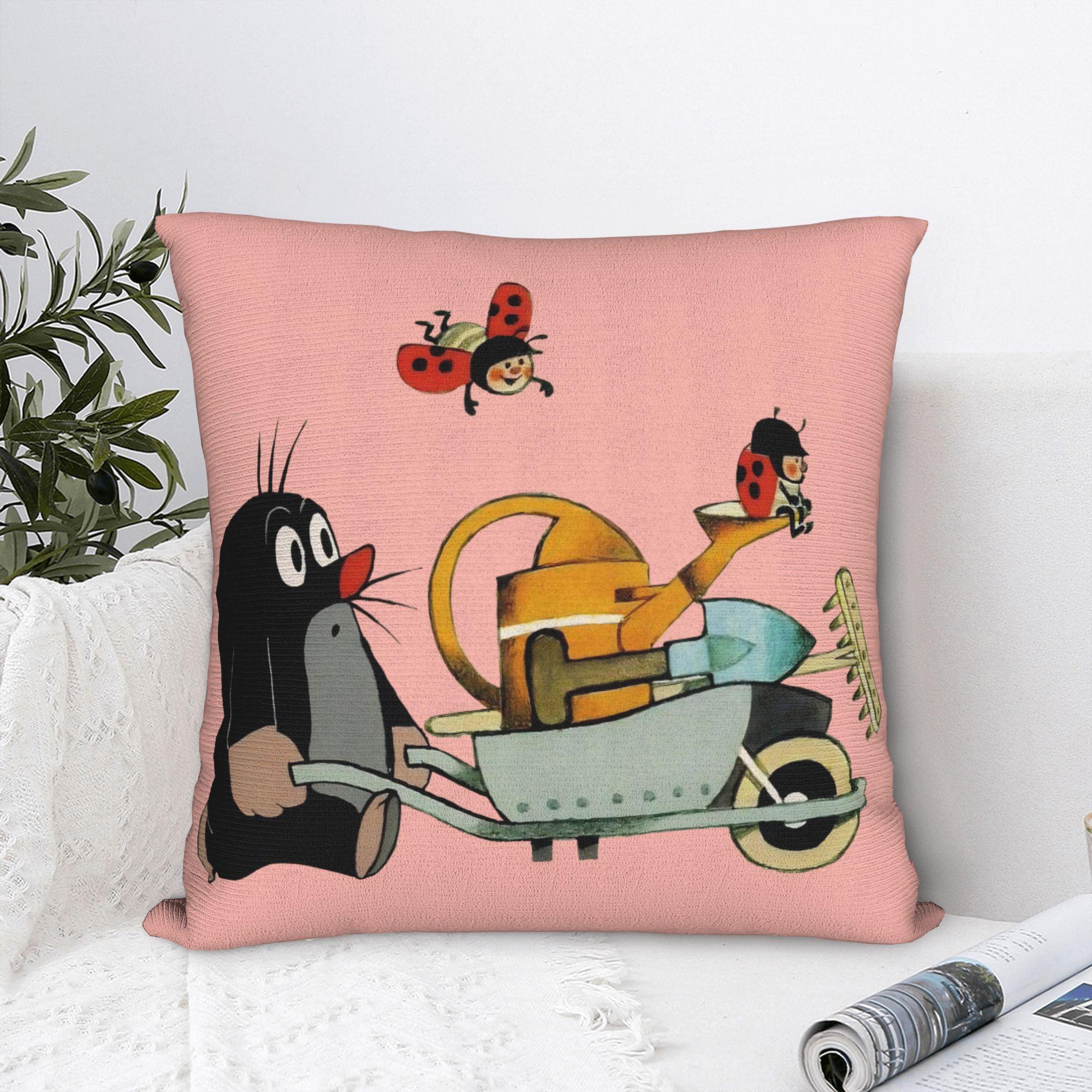 Fine Glasses Unisex The Little Mole Krtek Pillowcase Printed Polyester Cushion Cover Decoration Cartoon Pillow Case Cover Seat Square
