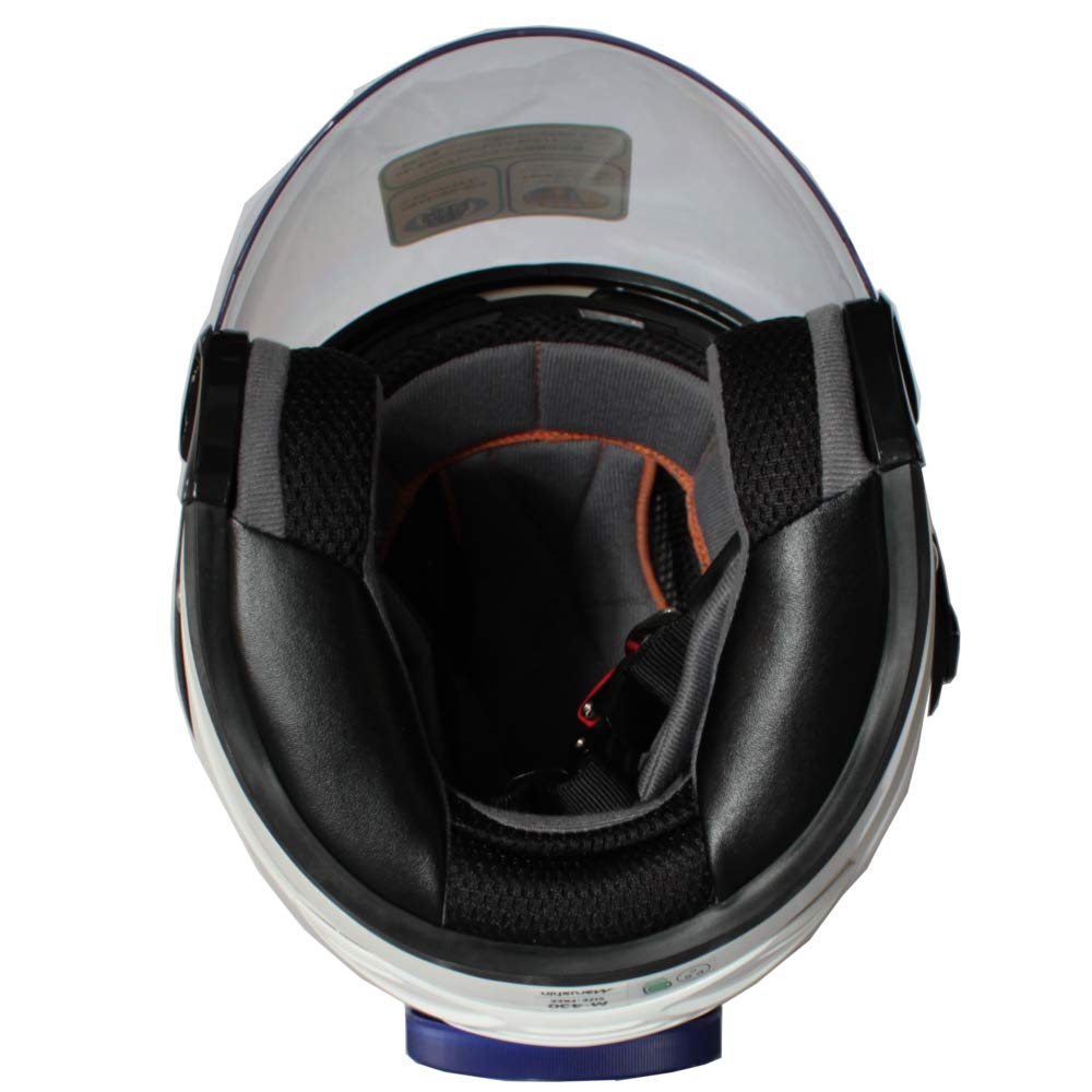 MARUSHIN Motorcycle Helmet with Inner Visor Jet Black Metallic Free Size (Smoke) M-430 (57-60cm)
