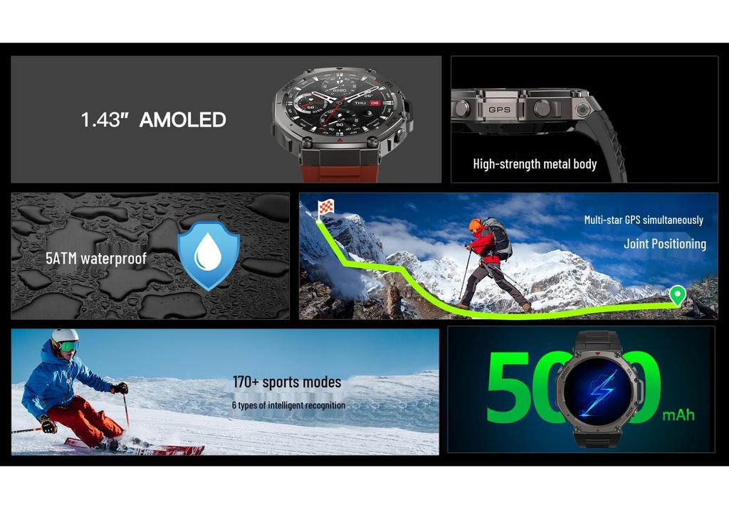 DM58 GPS Outdoor Sports Smartwatch with Metal Body