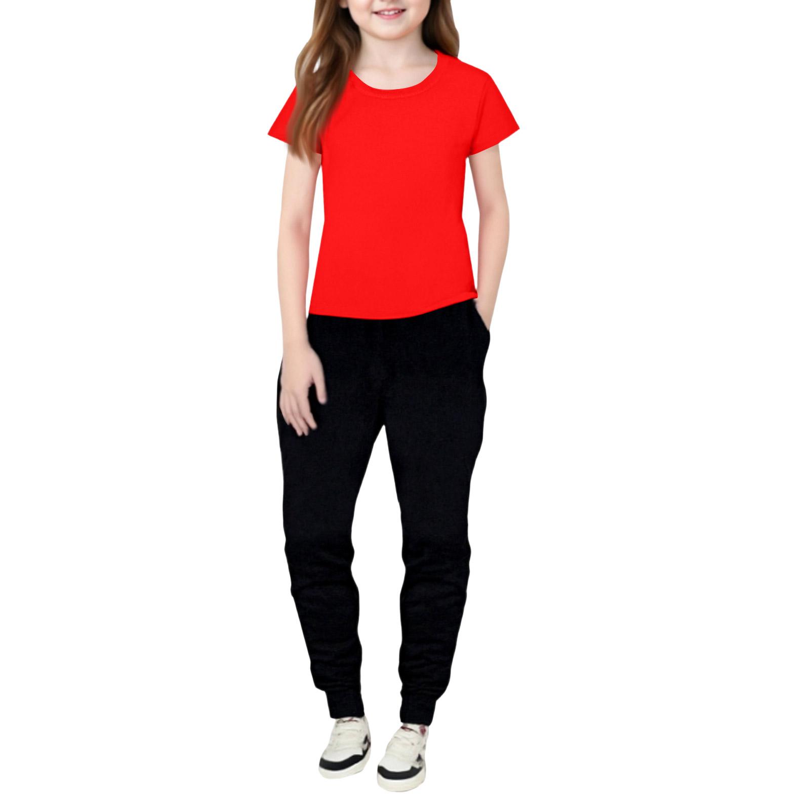 Girls  2,Piece Set , Short Sleeve Tee & Pants Outfit 110