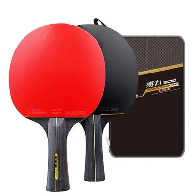 5/6 Sterne Professioneller Tischtennisschläger Offensive 2 Stück Ping Pong Paddel mit feiner Elastizität Tischtennis Ping Pong Gummi