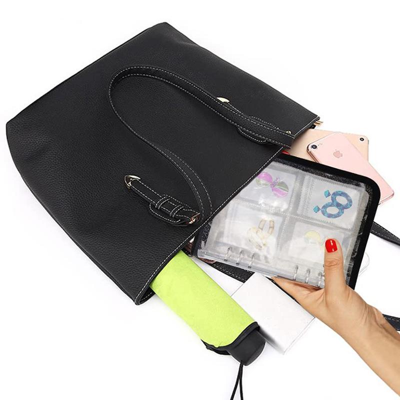 Earring Organizer Case Travel Jewelry Organizer Transparent Jewelry Storage Book For Necklace Bracelet Ring Holder With Bag