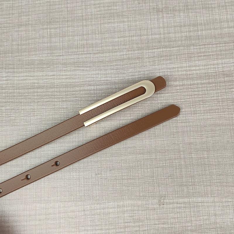 

Elegant Thin Genuine Leather Women s Belt - Versatile for Dresses & Skirts 105 cm