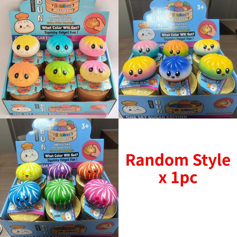 Rainbow Dumpling Squishy Dumplings Ornamnet Mysteries Dumplings Fidget Toys Desk Accessories Party Favors Soft Dumpling Squishy