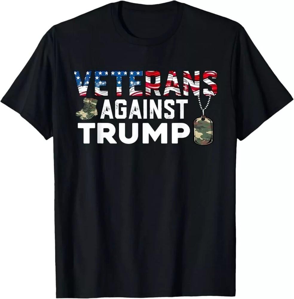 Veterans Against Trump 2024 Flag Anti Trump Veterans Day T-Shirt , Unisex Tees Unisex T-Shirt XL