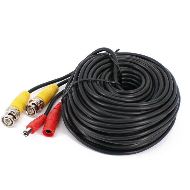 20m Security Surveillance Cable: Integrated Power & Video BNC+DC Extension