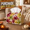 1pc Minimalist Autumn Maple Leaf Tissue Box Cover - Fall Botanical Leaf Suitable for Thanksgiving Decor, Foldable Toilet Paper Holder Cover, Bathroom,