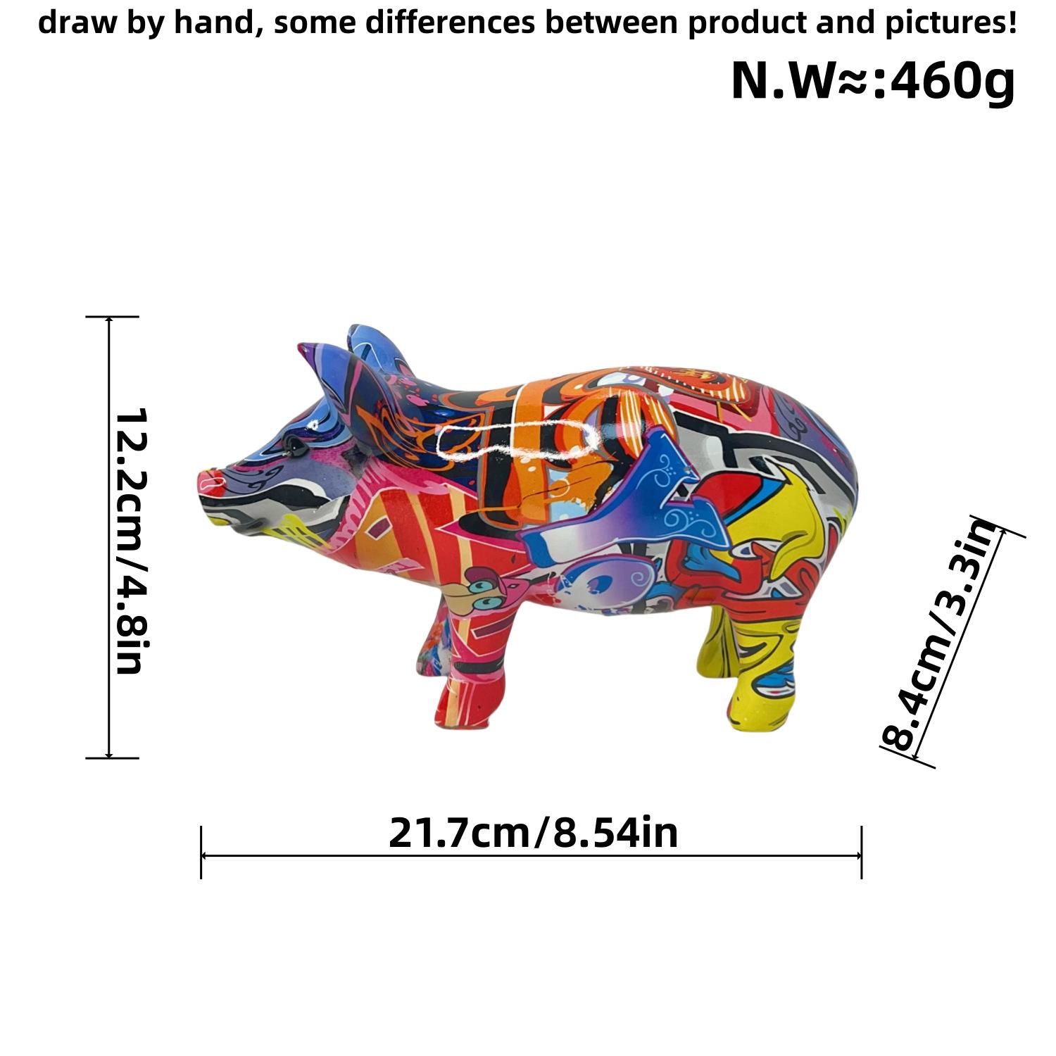 

Latest Colorful Pig Statue Ornaments Living Room Home Use Resin Crafts Wine Cabinet Porch Decoration Gift Good Idea