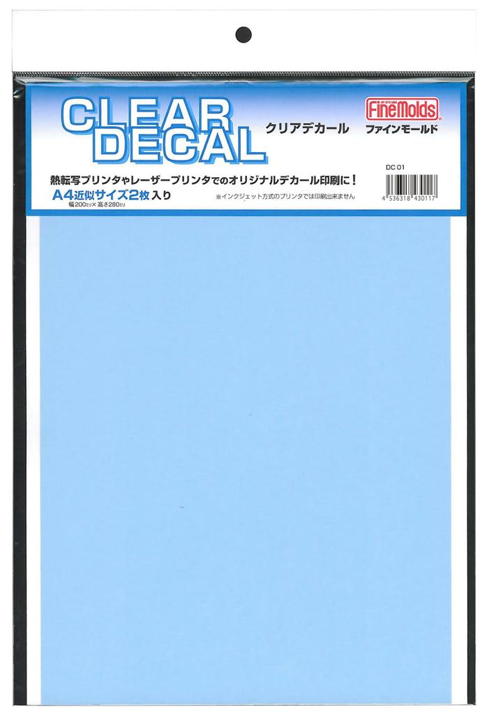 Fine Mold Clear Decal Set Plastic Model Decal DC01