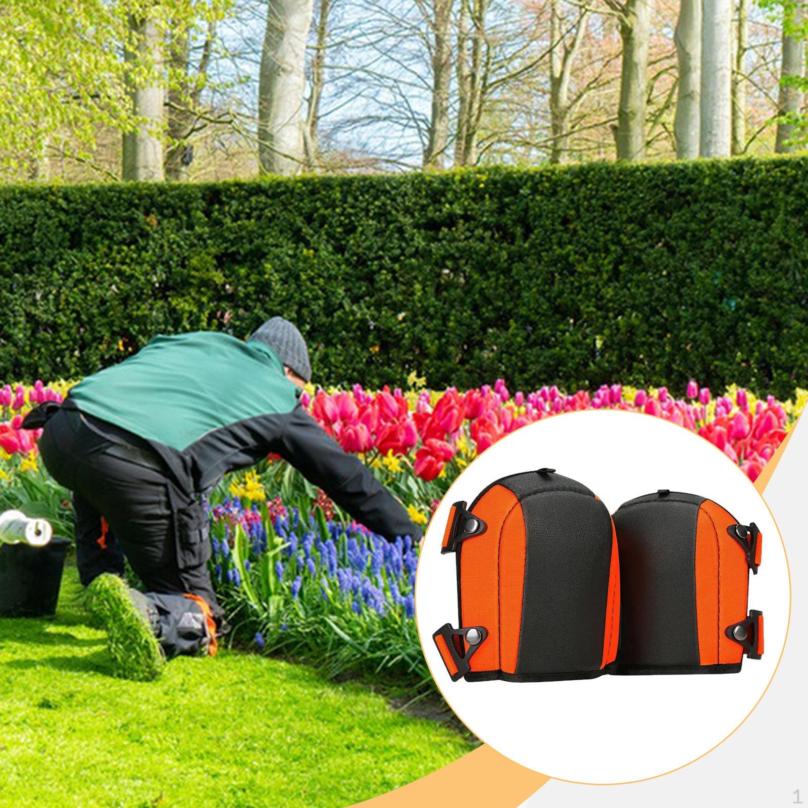 

Gardening Knee Pads Covers Versatile Waterproof PU Leather Leg Guards Adjustable Strap for Grass