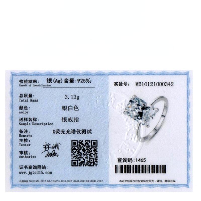 Tancise Classic 925 Sterling Silver  Zircon Ring Ladies Jewelry Wedding Promise Party Gift