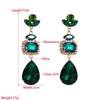 Women's Drop Alloy Hollow Inlaid Color Crystal Geometric Creative Temperament High Quality Earrings