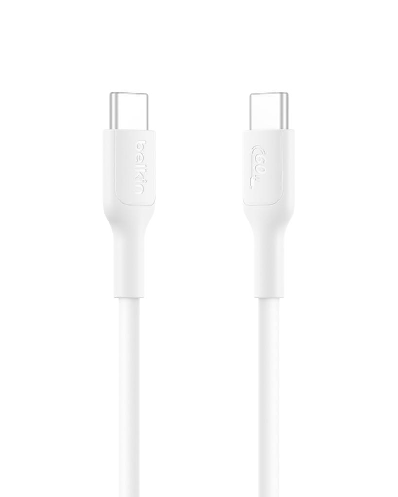 Belkin to Ultra Fast 60W PD for iPhone and other Android devices USB-C USB-C Cable, Charging, Compatible, 2m, White, CAB023fq2MWH, 15/16, iPad,
