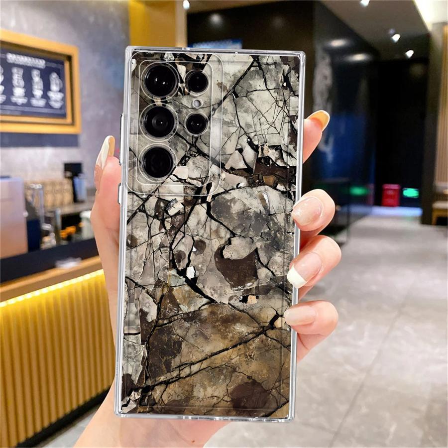 

Clear Soft Case for Samsung Galaxy S10 Plus S25 Ultra S22 S21 Note 10 20 Ultra S23 S20 S24 FE Retro Rust Design Galaxy S23+