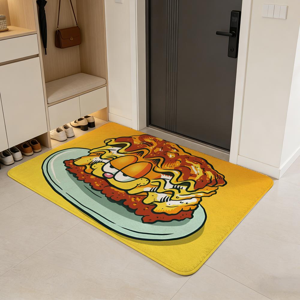 Tappetino per Pavimento Anime G-Garfield Tappetino per Porta in Flanella Antiscivolo Assorbente Lavabile Tappeto per Interni Casa