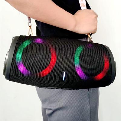 Portable Waterproof High Power Bluetooth Speaker RGB Colorful Light Wireless Subwoofer 360 Stereo Surround TWS FM Boom Box