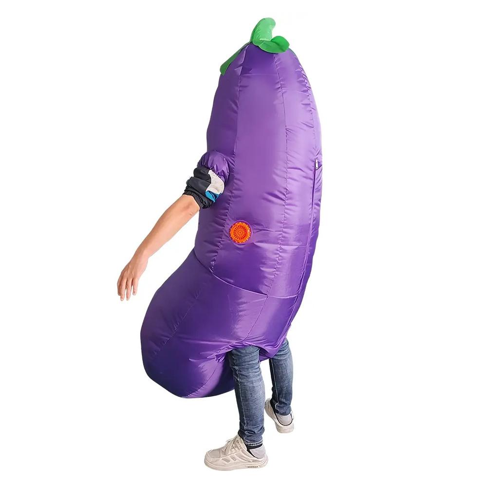 Big Eye Eggplant Inflatable Suit, Adult