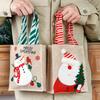 1pc Cartoon Christmas Gift Bag – Santa & Snowman Tote, Perfect for Candies, Apples & Holiday Gifts