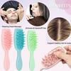 Forlenget Håndtak Myk Silikon Sjampo Hodebunn Hårmassasje Hårvaskekam Dusjbørste Bade Spa Massasjebørste Engros Ny