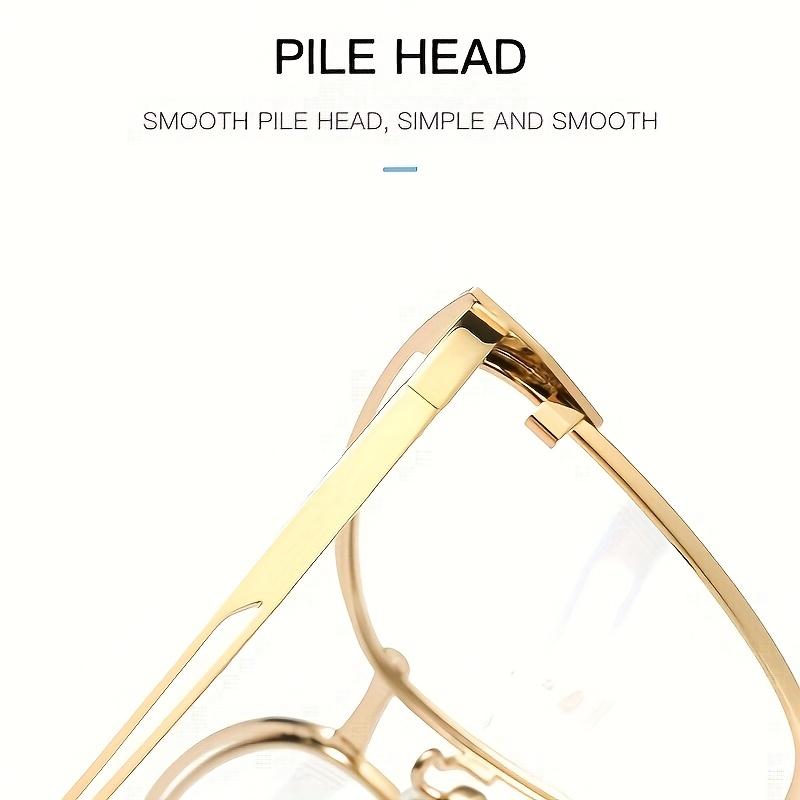 1pcs Latest high-end hollow frame simple men and women's same fashionable design color change anti-blue light glasses