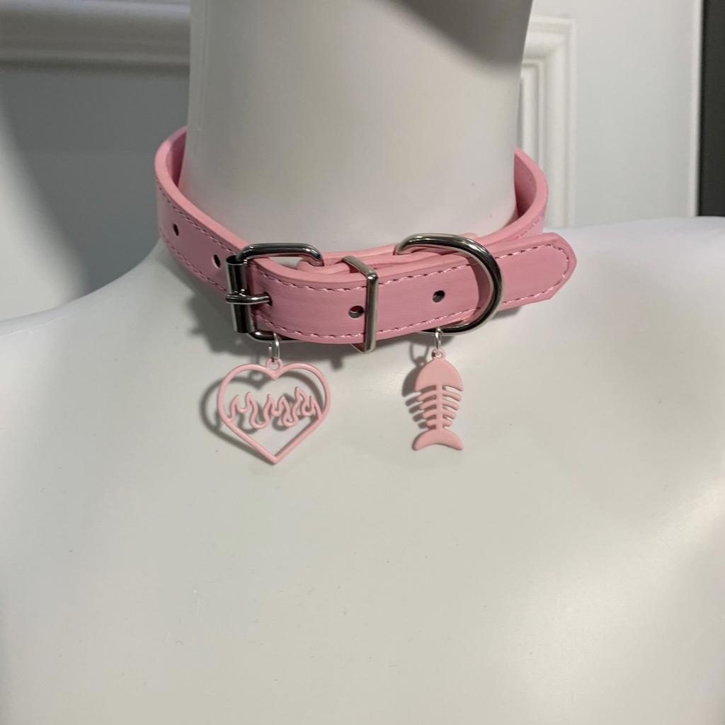 European and American cross-border y2k babes butterfly leather collar punk rock choker collarbone chain necklace foreign trade jewelry