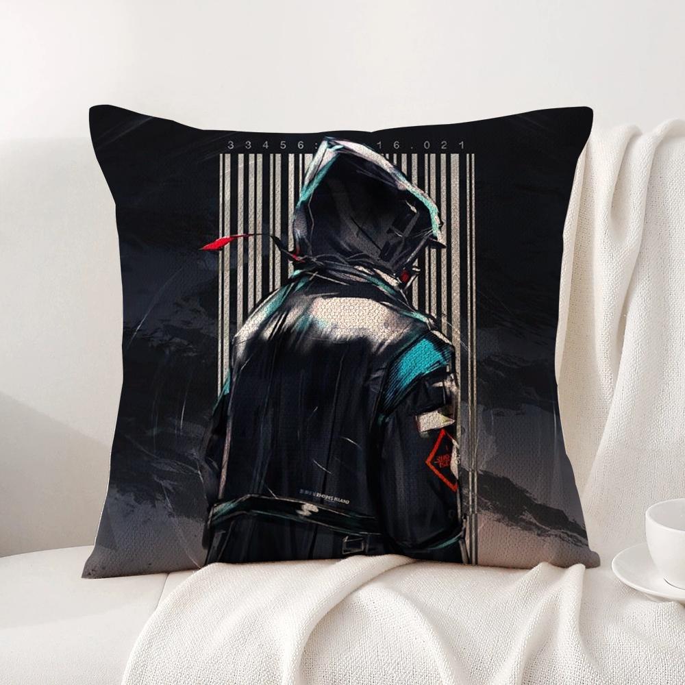 Hot Game A-Arknights Cushion Cover Summer Coolness Linen Fabric Double-Sided Printing Pillow Case Sofa Home Decor Gift