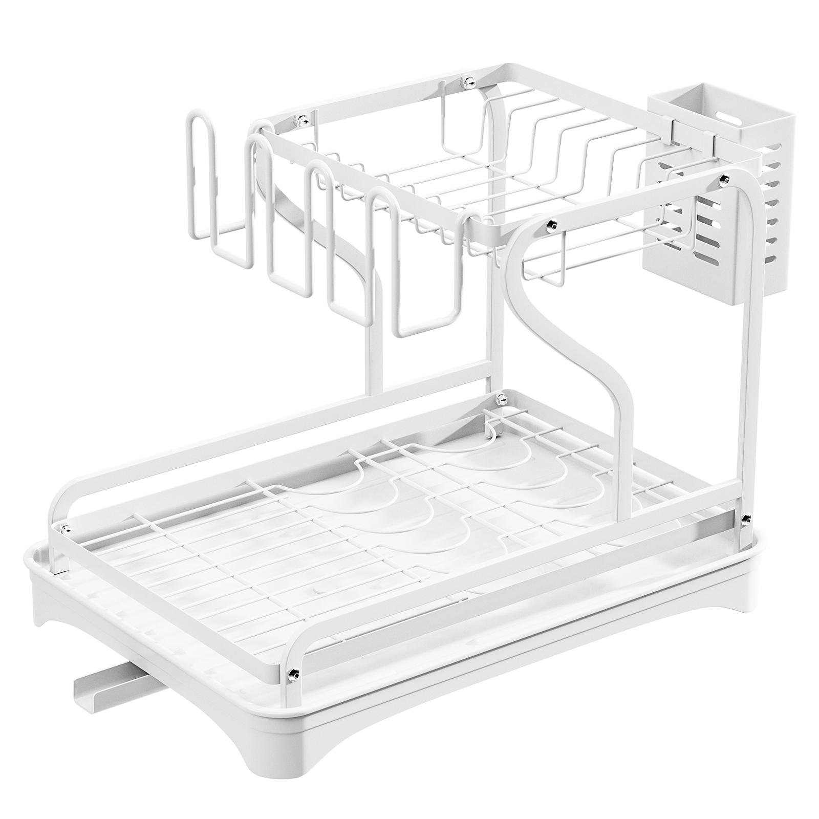 2tier dish rack,2tier dish drying rack with storage rack,2tier kitchen organizer and storage for tableware,dish storage rack 2-tier белый