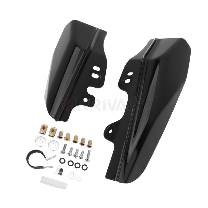 Motorcycle Chrome Black Mid-Frame Heat Shield Air Deflector Trim For Harley Touring Street Electra Glide Road King 2001-Later