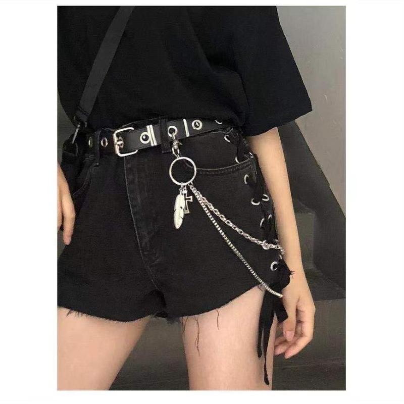 Punk Style Men and Women Belts with Personality Versatile Hip-hop Belts for Young Students Korean Style Belts Cool Ins Trendy